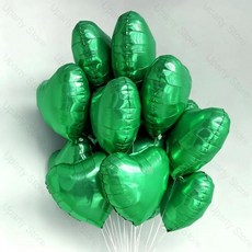 하트 풍선 파티용 헬륨 러브 포일 모양 생일 약혼 결혼식 장식용, 1개, 7. Green