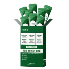 小美教授 積雪草泡泡面膜 控油淨化毛孔 深層潔淨保濕修復, 1個, 1 盒 / 12 袋