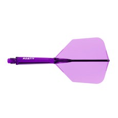 CUESOUL ROST 77 통합 다트 샤프트 및 플라이트 큰 날개 모양 3개 세트-투명 색상, [25] Purple-28mm, 1개