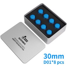 Qa Gr ity KS 기계식 샤프트 자동 푸시 버튼 30mm 24mm 아케이드 스냅인 8Pcs 12Pcs, [03] Clear Blue D01