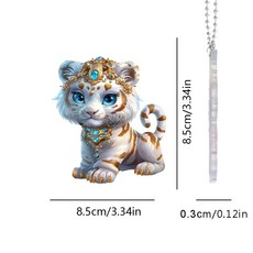 12간지 띠 캐릭터 키링 피규어 자동차 가방 열쇠고리 행운 재물운 원성취 액막이 멀티 참 장식, 8cm, 호랑이