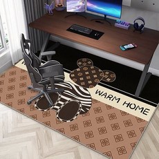 에스이스타 거실러그 카페트 대형러그 물세탁러그, 기울어진 곰 브라운, 60cmx90cm