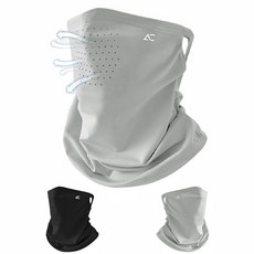 자외선 차단 쿨 스포츠 골프 마스크 1+1, 1세트, 그레이+블랙