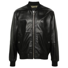 저스트까발리 가죽 봄버 재킷