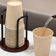 사무실용 종이컵홀더 카페 원목 탕비실 종이컵정리함 테이크아웃, 1개, 싱글