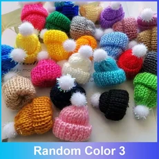 5/10/20Pcs 미니 뜨개질 모자 크리스마스 미니 뜨개질 인형 모자 DIY 아트 공예에 대 한 미니 양모 모자 크, 03 5Pcs, 18 Random color 3