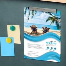 철재부착식 종이 꽂이 자석식 메모홀더 대형 cac+202Gm