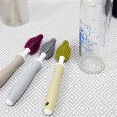 실리콘 아기 젖병 세척솔 2개 열탕 소독 가능 브러시 젖병세척솔 젖병청소솔 청소솔 젖병세척 젖병솔 세정