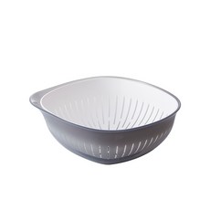 HM 雙層瀝水籃 廚房用, 灰色, 1個