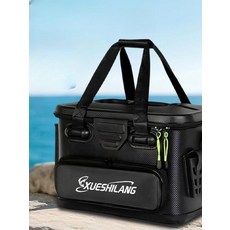 미끼통 낚시 가방 두레박 토닉 접이식 민물 원터치 대형, 직조 대형 블랙 - 내부 박스 포함