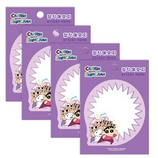 [짱구는 못말려]점착 메모지, 4개, 40매, 부리부리