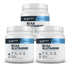 Transparent Labs 트랜스패런트 랩스 BCAA 글루타민 무맛 495g, 3개