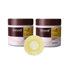 Karseell 콜라겐 리페어 헤어 마스크 파워 에센셜 리페어링 마카 에센스 카셀 헤어 트리트먼트 케라틴, 2개, 500ml