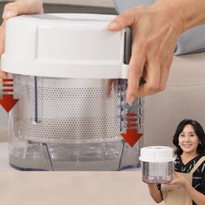 대용량 2.4리터 하이로 빅스텐 매직 짤순이 음식 탈수기 스테인리스 5단계 조절 100% 국내생산 야채 두부, 1개