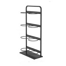 농구공 거치대 축구공 체육관 정리대 강당 학교 수납, 단면 3단 블랙