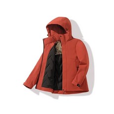 羽絨外套男女保暖防水防風石墨烯連帽大尺碼衝鋒外套寬鬆工裝滑雪外套