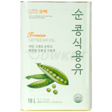 [박스포장] 유맥 콩식용유 콩기름 대두유 대용량 업소용 18L 리터 말통, 1개