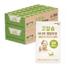 케어웰 고칼슘 시니어 영양두유 140ml x 48팩 어르신 노인 요양원 /J, 48개