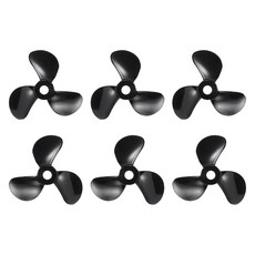 메카닉시티 3세트 RC 보트 프로펠러 3 블레이드 3mm 구멍 직경 25mm OD CW 시계 방향 회전 드릴 취미용 DIY 선박 모델 블랙, 3mmx25mm