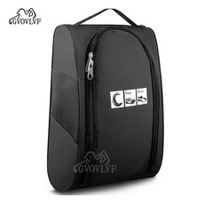 골프 신발 주머니 초경량 스포츠 가방 골프화 슈즈백 여행용 운동화 메쉬 파우치, 블랙