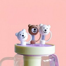 DUGNMARKT 빨대 마개 15종 10mm 텀블러 호환 실리콘 캡 커버, 벚꽃(퍼플), 1개