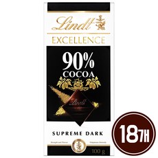 린트엑셀런스 다크 90% 초콜릿, 100g, 18개