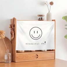 홈데코해룸 심플 라인 패브릭 포스터 인테리어 포스터 100X75cm, 스마일