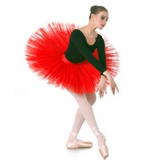 DURI 발레 스커트 성인 댄스복 튜튜 무용 연습 쉬폰 치마