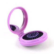 해달강 휴대용 빗거울 접이식빗거울, 퍼플