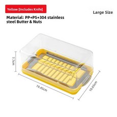 버터 커터 치즈 슬라이서 베이킹 도구 버터와 블록을 자르기 주방 장비, 1개, 8. 【약 454g】 대형 노란색 * 1개 스테인리스
