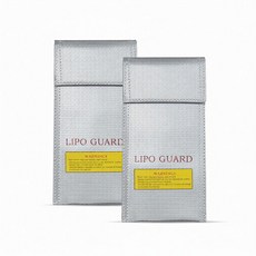 LIPO GUARD 1個, 10*20cm鋰電池防爆安全袋, 银色