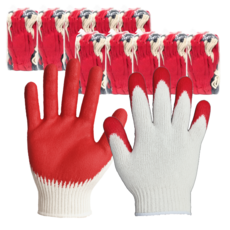 한수위 반코팅 면장갑 개별포장 고급코팅장갑, 100개