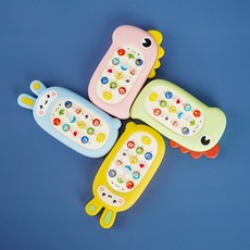 [캐스B] 플레이 멜로디폰 공룡/토끼(택1) 색상랜덤 아기 전화기 핸드폰 실리콘 멜로디완구 (2616), 멜로디폰 토끼