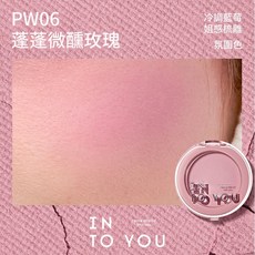 INTO YOU 嘭嘭枕頭腮紅 韓系細膩粉質 顯色自然, 1個, PW06蓬蓬微醺玫瑰