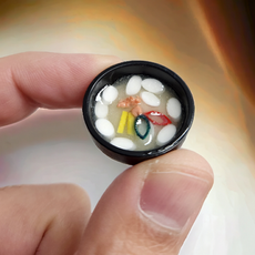 금명 한국생산 핸드메이드 납골당떡국 봉안당떡국 추모장식 떡국 추모 기억 봉안당장식 납골당장식 성묘 제사 잔치음식 명절음식 모형 미니어처, 혼합색