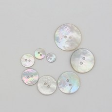 흰색 말로비안 둥근 천연 자개 셔츠 조개 단추 고급, 1개, 수입 천연 핑크 조개 1개 약 11.5mm 셔츠에 사용