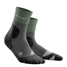 CEP Merino Wool 하이킹 미드컷 양말 스톤그레이/그레이 남성용 III (MD), 그린/라이트 그레이