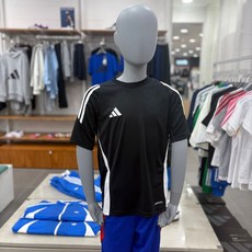 아디다스 키즈 반팔 운동복 티로 져지 블랙