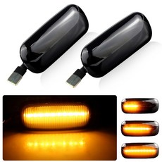 2PCS OEM LED 다이나믹 사이드 마커 방향 지시등 Canbus For audi 호환 A3 S3 8P A4 S4 RS4 B6 B7 B8 A6 S6 RS6 C5 C7 자동차, Black Dynamic