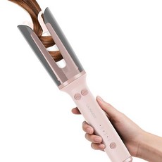 LA MAESII 자동 컬링 아이언 2.5cm(1인치) 3가지 온도 회전 컬링 아이언 양방향 회전 헤어 컬러 이온 세라믹 코팅 화상 방지 및 엉킴 방지 헤어 스타일, 핑크