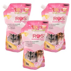 TAISA 햄스터모래 장미향, 3개, 1kg
