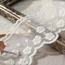 퀼트스타 플라워 하모니 오간자 자수레이스_내추럴 180, 1개, 내추럴