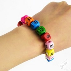 우드한글비즈 수공예재료 구슬세트 공예용 부자재, 한글자음