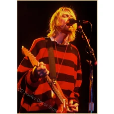 가수 커트 코베인 레트로 포스터 크래프트 종이 인쇄 및 포스터 DIY 빈티지 홈 룸 바 카페 장식 미적 예술, 01 1_02 A3