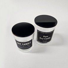 [캔들이케아] 블랙 심플 아크릴 캔들리드 3oz 5oz 7oz 9oz, 1개