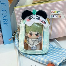 漫可布 痛包 娃娃收納包 背包吊飾 棉花娃娃, 1個, 10cm竹竹熊貓