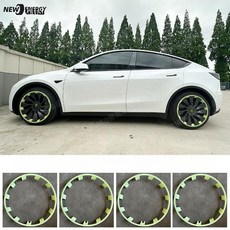 테슬라 모델Y 전용 휠커버 휠 보호대 세트, 테슬라 모델 Y 20인치, 21인치 P 아보카도그린 4개 세트, 1개