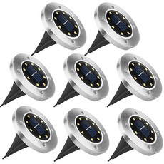 엔빙 태양광 8 LED 매립 잔디등 8개 NV-163, 화이트