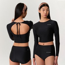 [백화점 정품] 스파이더 여성 워터스포츠 크롭 집업 래쉬가드 SPJMCNRL371WBLK