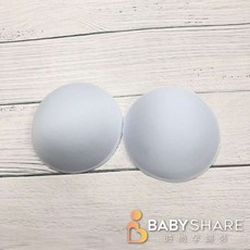 BabyShare 加厚型可洗式防溢乳墊一對兩片裝，親膚透氣，重複使用胸墊，哺乳期必備, 白色, 1個, 2